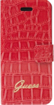 Чехол Guess для iPhone 5 Book Croco Red